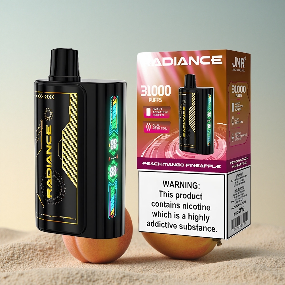 JNR Radiance 31000 Virsik-Mango-Ananass 950 mAh Kahekordse Võrguga
