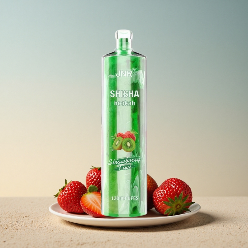 JNR Shisha Hookah 12000 Maasika-Kiivi 24ml 750mAh 0% nikotiini