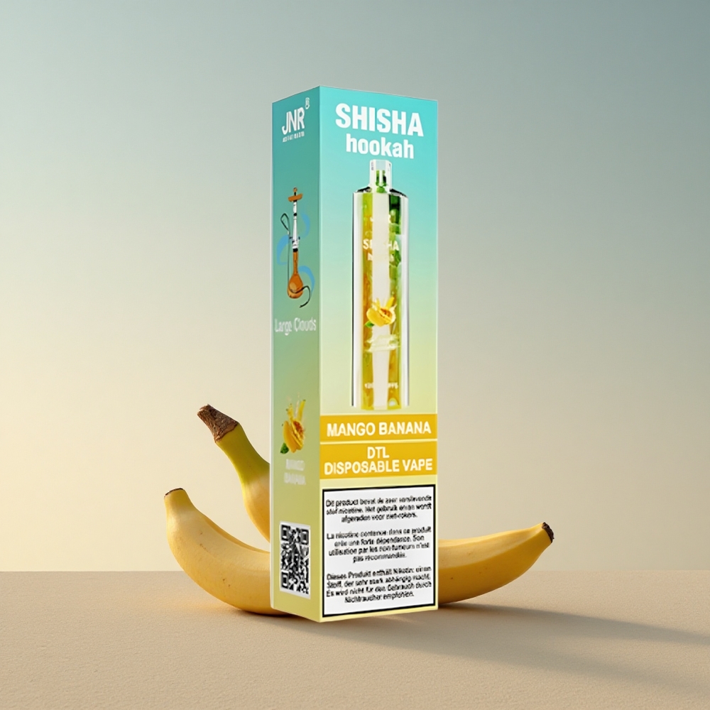 JNR Shisha Hookah 12000 Mango-Banaani 750mAh 0.6 Ohm