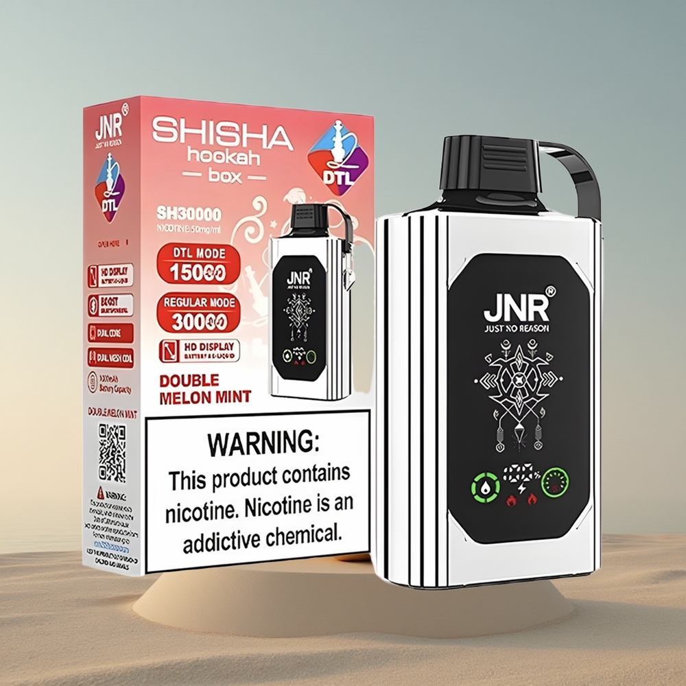 JNR Shisha Hookah Box 20500 Kaks Õuna HD Kuvar 1000mAh 25ml Topeltvõre
