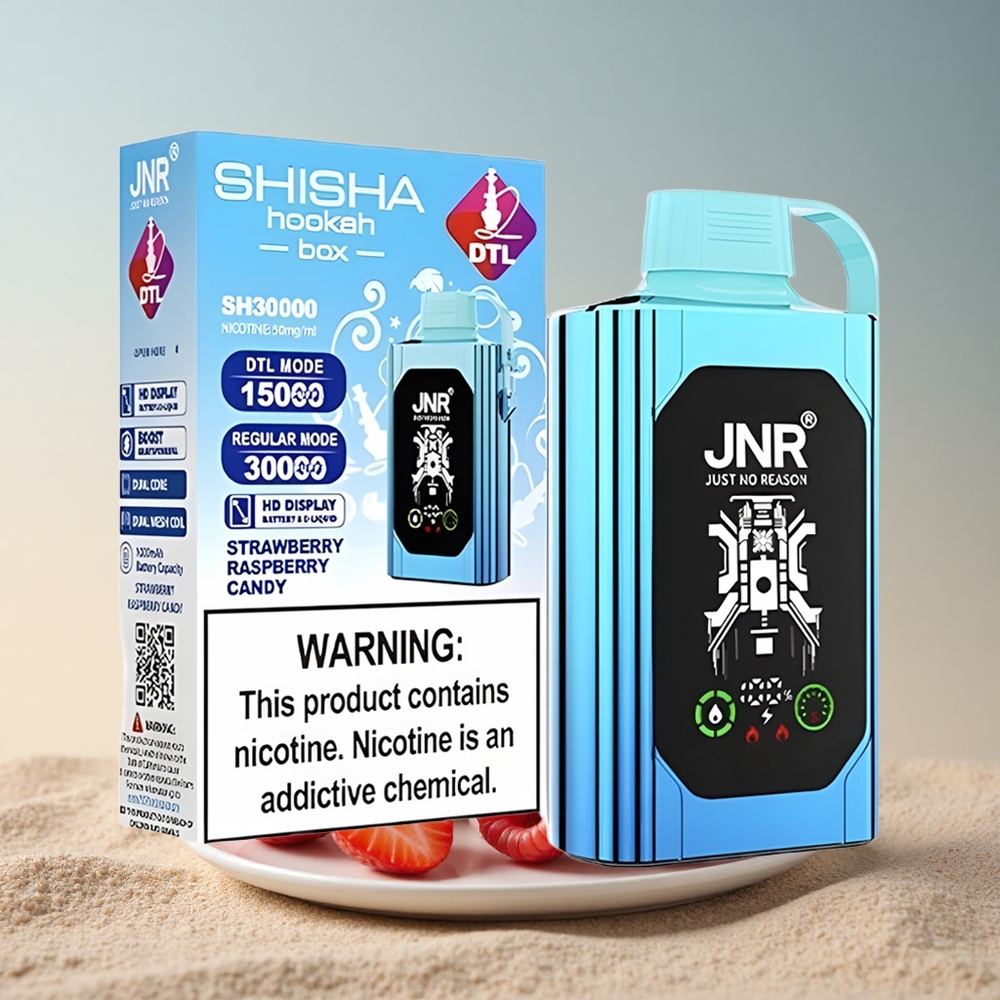 JNR Shisha Hookah Box 20500 Maasika-Vaarikakomm Dual Mesh Coil 1000mAh Tüüp-C