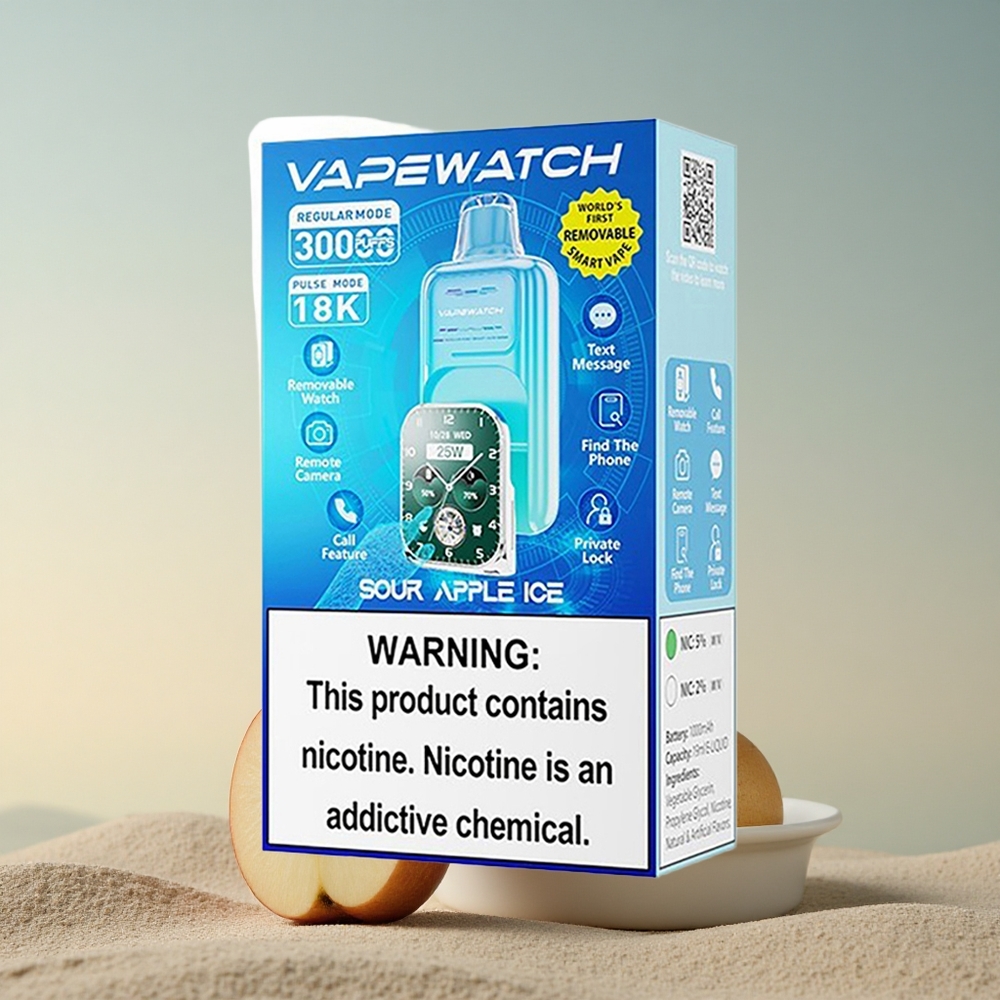 JNR VapeWatch 30000 Hapu Õunajää 1000mAh 19mL 5% nikotiini