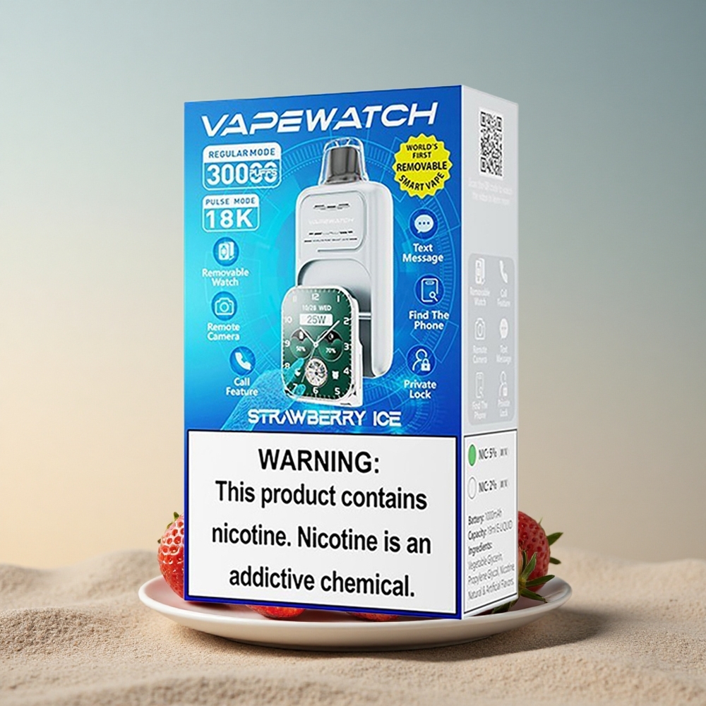 JNR VapeWatch 30000 Maasika-Jää 1000mAh 19mL 5% nikotiini