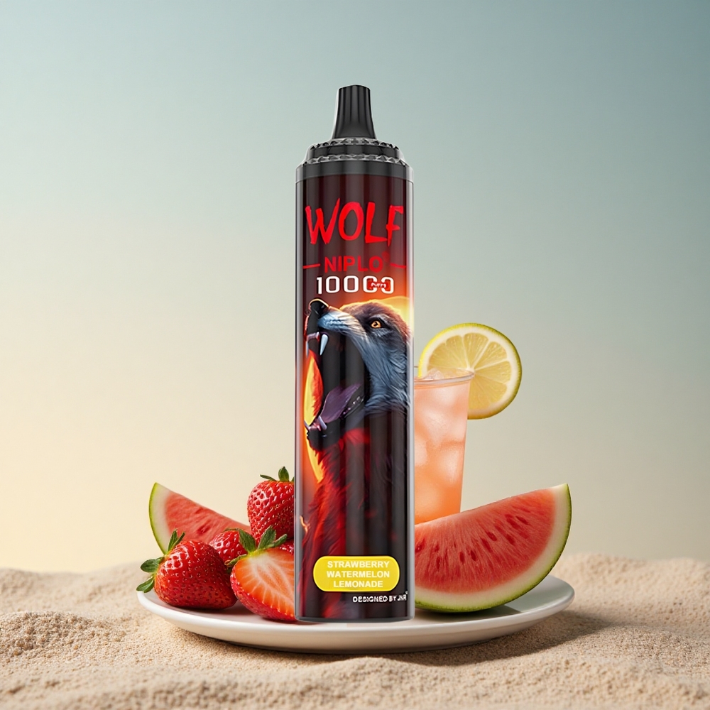 JNR Wolf Niplo 10000 Maasika-Arbuusi-Limonääd 650mAh 20ml 5% nikotiini