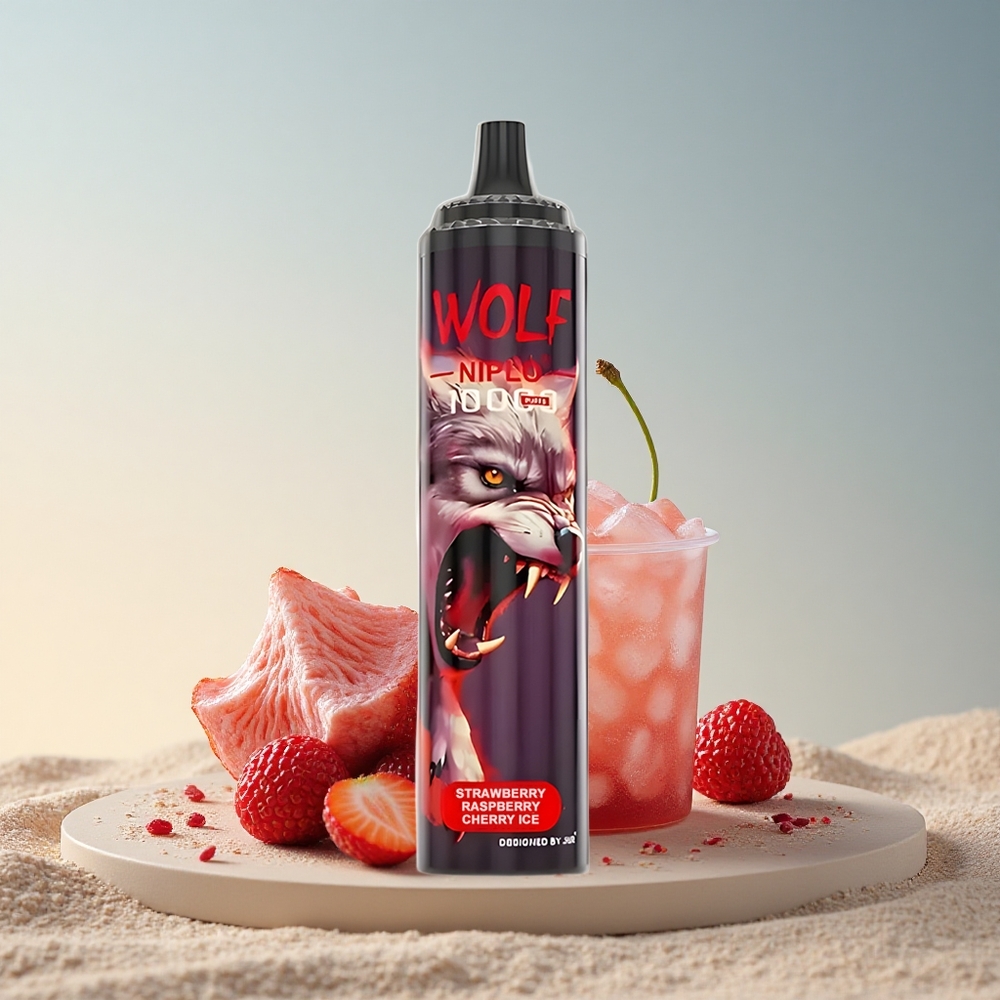 JNR Wolf Niplo 10000 Maasika Vaarika Kirssi Jää 20ml 650mAh